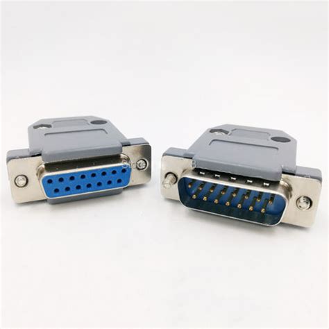 15 Pin Femalemale D Sub Plug Solder Connector Rs232 Serial Db15 Da15