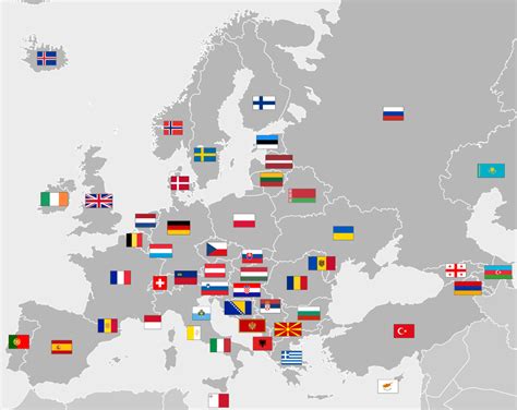 October 21, 2019 at 12:24 am. File:Map of Europe with flags.svg - Wikipedia