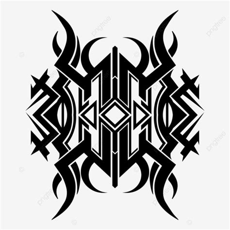 Modern Black Tribal Vector Tribal Tattoo Art Ethnic Png And Vector