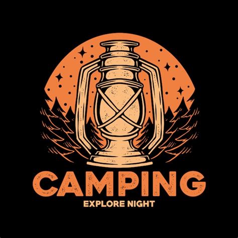 Logotipo De Insignia Camping Vector Premium