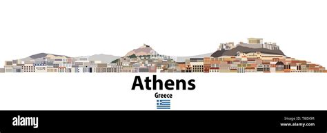 Vector Illustration Of Athens Skyline Stock Vector Image And Art Alamy