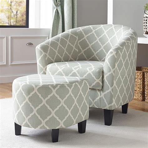 The brittany features a ribbed tufted cushioned back with piping details and slanted solid wood legs. Pulaski Quatrefoil Upholstered Accent Chair & Ottoman 2 ...