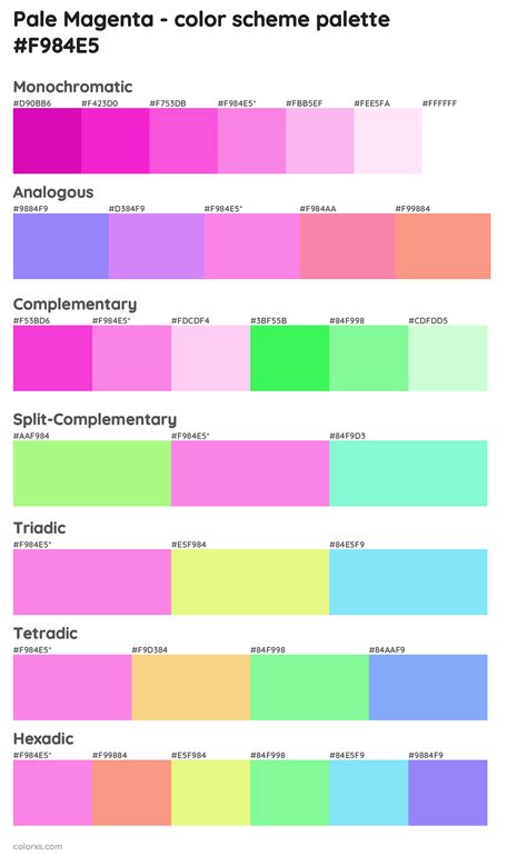 Pale Magenta Color Palettes And Color Scheme Combinations