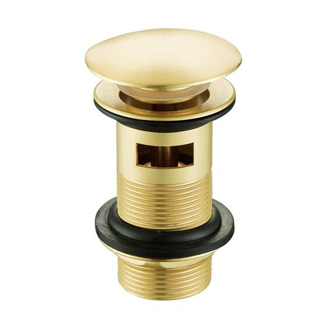 Harbour Slotted Basin Waste Brushed Brass Tap Warehouse