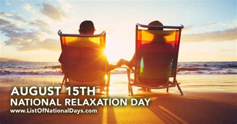 National Relaxation Day List Of National Days