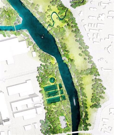 Masterplan Landscape Plan Architecture Presentation Wetland Park