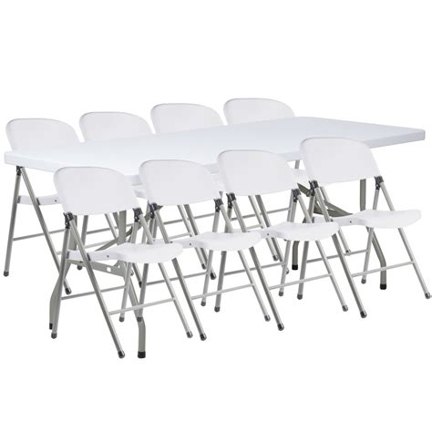 Lancaster Table And Seating 30 X 72 Granite White Heavy Duty Blow