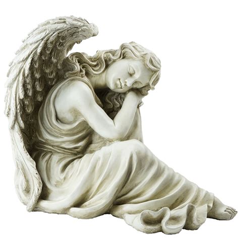 Religious Resin Statuette In The Shape Of An Angel For Garden Indoor
