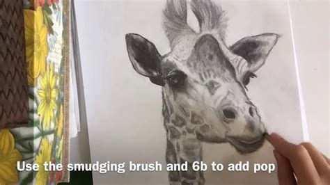 The whole body of the giraffe is covered in mosaic like patterns up to the knee. Realistic Giraffe Head Drawing