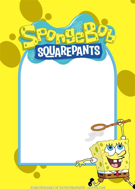 Free 14 Spongebob Squarepants Canva Birthday Invitation Templates