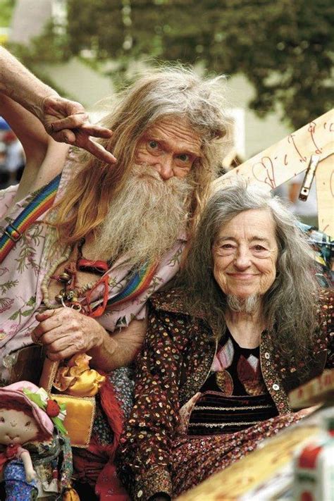 Old Hippies Growing Old Together Beautiful People Couples