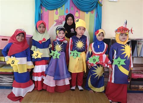 Fesyen Baju Merdeka Kanak Kanak Pra Sekolah Kebangsaan Padang Midin