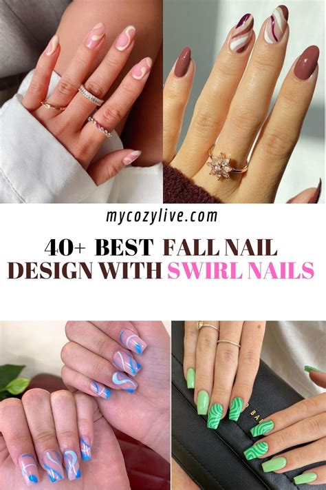 40 Abstract Nail Art And Swirl Nails To Inspire Your Next Fall Manicure