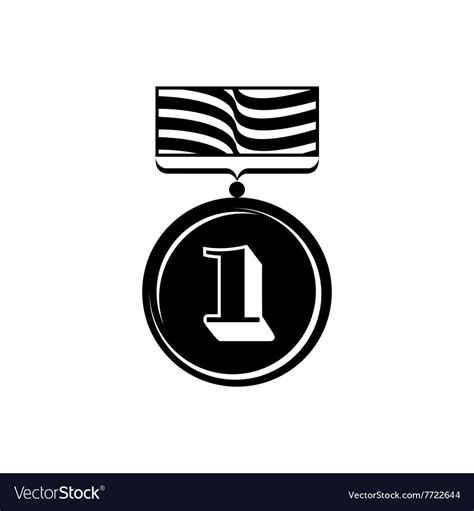 Gold Medal Icon Simple Style Royalty Free Vector Image
