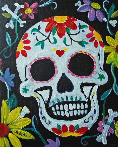 Day Of The Dead Skull Painting At Explore