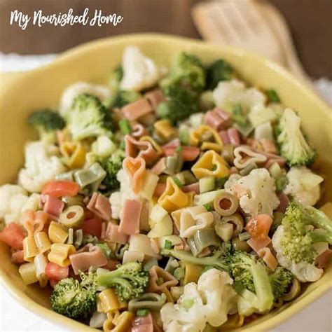 You can have this entire meal ready in just about 35 minutes. Simple Pasta Salad Recipe | My Nourished Home