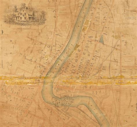 Unrecorded Map Of Shelburne Falls Massachusetts Rare Antique Maps