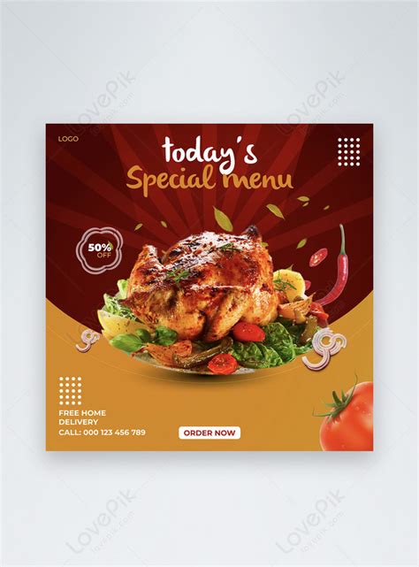 Todays Special Food Menu Social Media Post Template Imagepicture Free