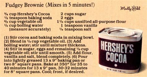 The Original Hersheys Brownie Recipe From Your Childhood Madly Odd