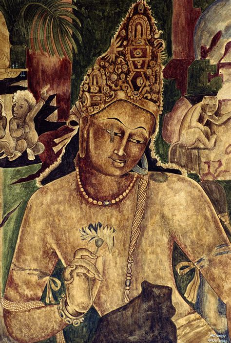 Artwork From Ajanta Caves India Painting By Alain Evrard