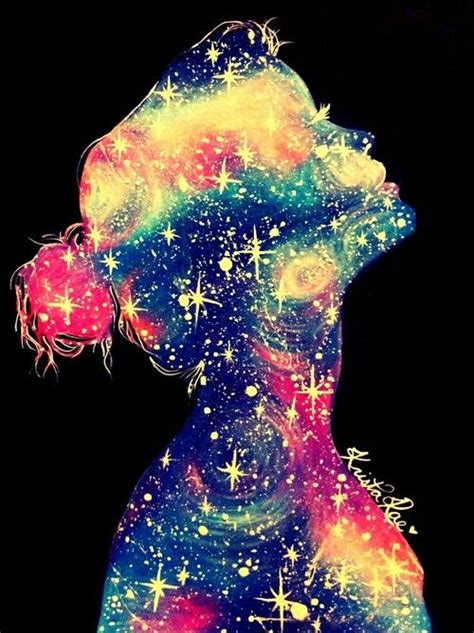 Galaxy Girl Print Art Beautiful Art Artsy