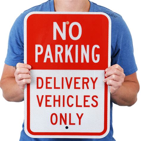Delivery Vehicles Only Sign Sku K 8521