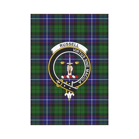 Russell Tartan Flag Clan Badge K7 Tartan Scottish Clan Tartans