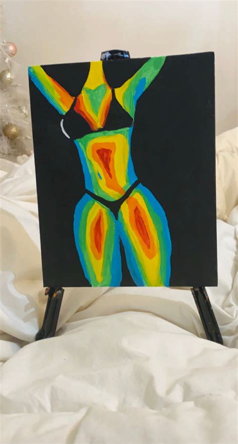 Body Positivity Thermal Painting Nude Painting Art Print Etsy
