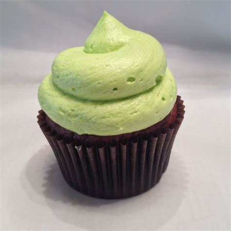 Chocolate Cupcake With Neon Green Chocolate Buttercream Frosting
