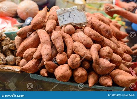 Basket With Sweet Potatoes Stock Image Image Of Nutrition 139894613