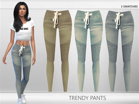 Trendy Pants By Puresim At Tsr Sims 4 Updates
