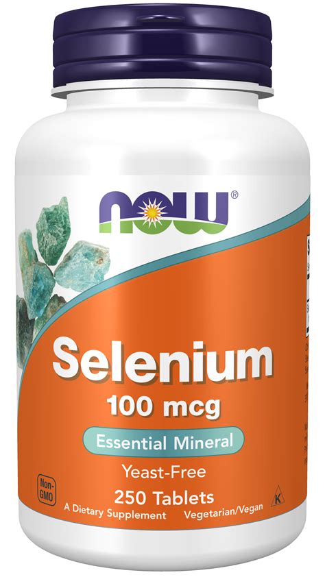 Now Supplements Selenium L Selenomethionine 100 Mcg Essential