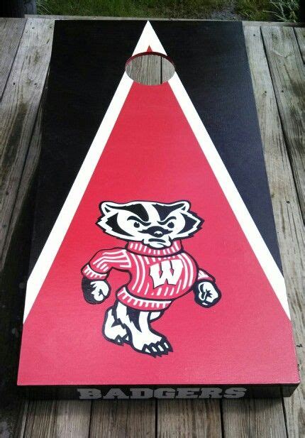Custom Wisconsin Badgers Cornhole Board Artwork Is Hand Painted No