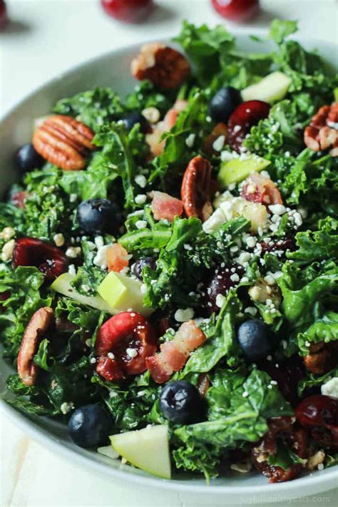 Cherry Summer Kale Salad With Balsamic Vinaigrette Easy Healthy Recipes