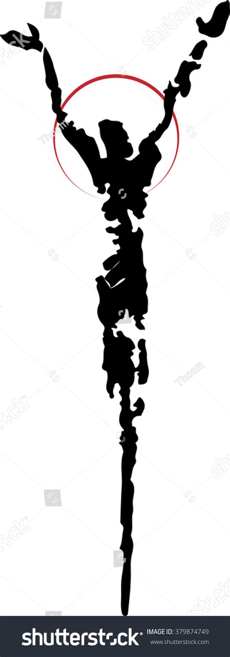 Abstract Artistic Crucified Jesus Christ Religious Vector Illustration