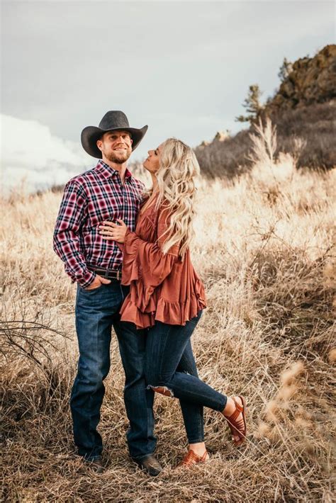 Western Couple Country Engagement Pictures Engagement Picture