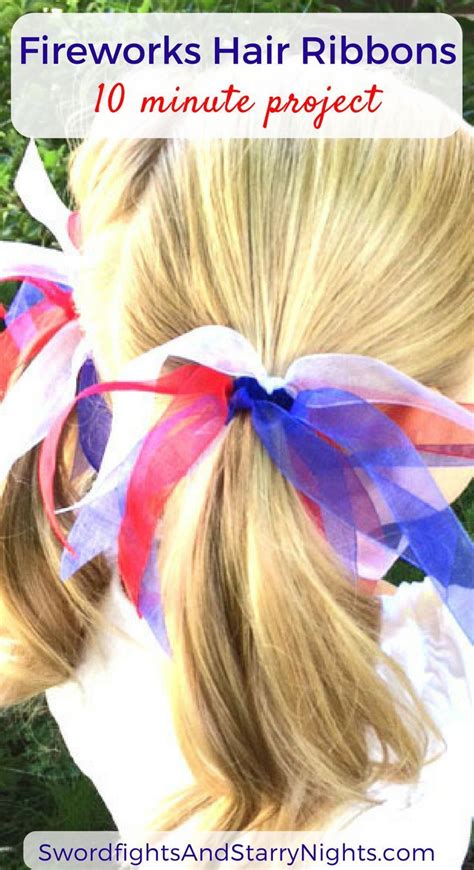 fireworks hair ribbons patriotic red white blue 4th of july hair ribbons patriotic
