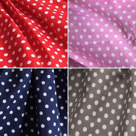 Four Different Patterns Of Polka Dot Fabric
