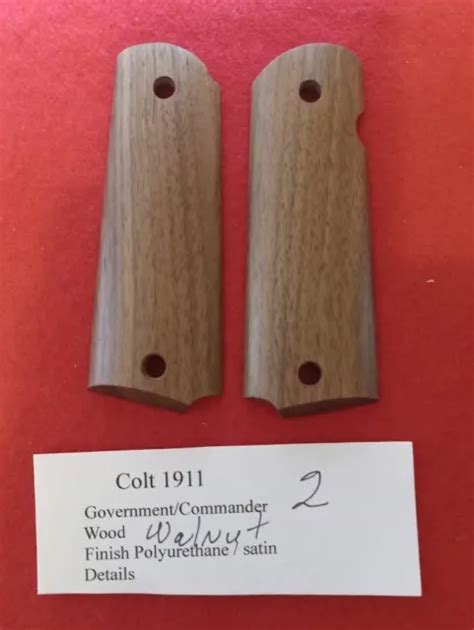 Colt 1911 45 Acp Custom Walnut Wood Grips Government Commander