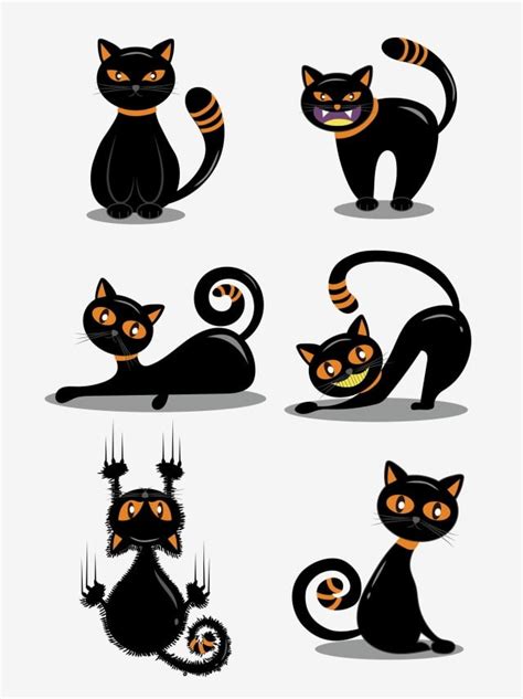 Cute Halloween Cat Clipart Hd Png Cartoon Cute Halloween Funny Black Cat Illustration Element