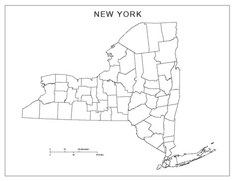 Printable new york map collection. Blank Map Of New York State | Time Zone Map