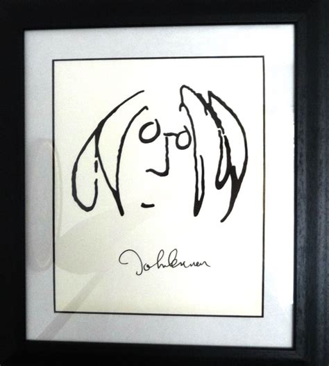 John Lennon Signed Self Portrait