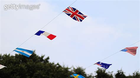 windblown flags of all nations 이미지 846168244 게티이미지뱅크