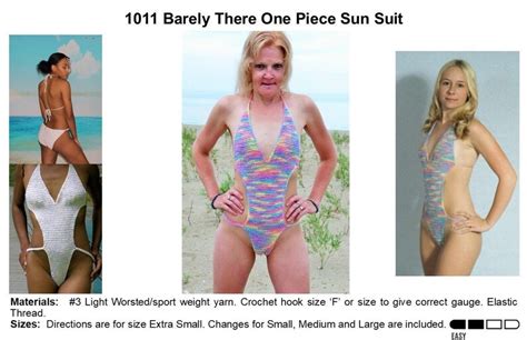 Crocheted Barely There One Piece Sun Suit Pattern Etsy
