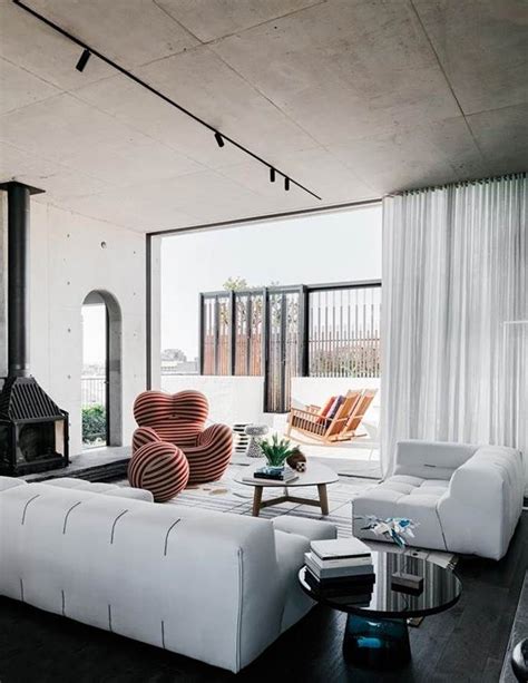10 Homes That Embrace Concrete Apartment Design Living Room Style