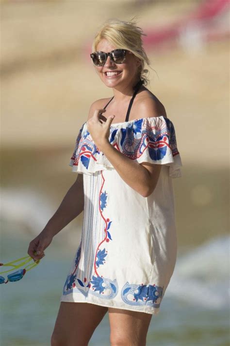 Holly Willoughby On The Beach In Barbados Gotceleb
