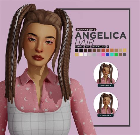 The Sims 4 Angelica Hair Info Base Game Compatible The Sims Book