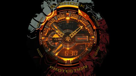 The dragon ball z logo can be found on the case back and on the special package. G-Shock GA-110JOP-1A4 x ONE PIECE Collaboration
