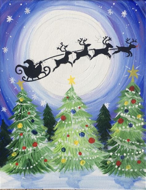 Easy Christmas Paintings Step By Step Painting With Tracie Kiernan