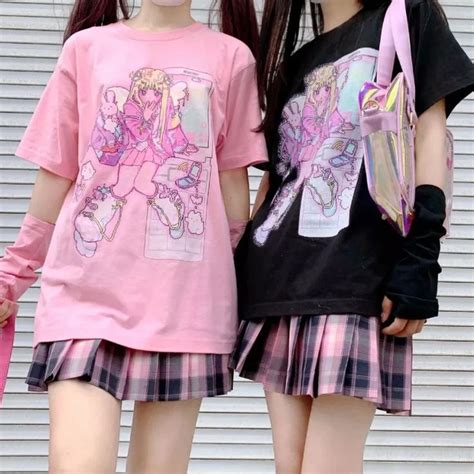 Harajuku T Shirt Girl Yami Kawaii Harajuku Outfits Kawaii Fashion